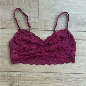 Cosabella size medium Lace Bralette - Wine with adjustable straps